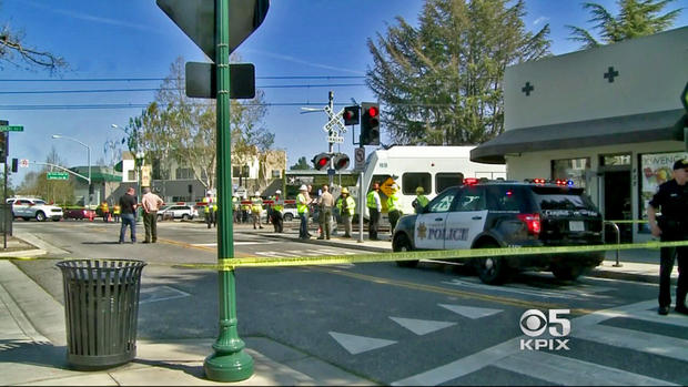 Scene of Fatal Collision with VTA Light Rail Train in Campbell 