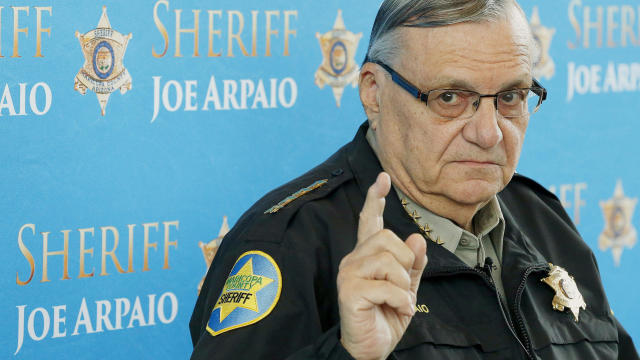 In this Dec. 18, 2013, photo, Maricopa County Sheriff Joe Arpaio speaks at a news conference at the sheriff's headquarters in Phoenix, Ariz. 