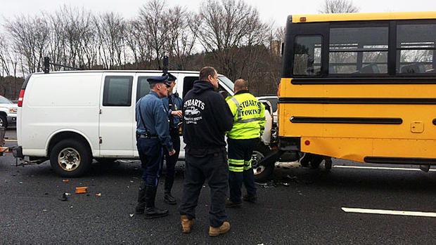 bedford school bus crash route 3 