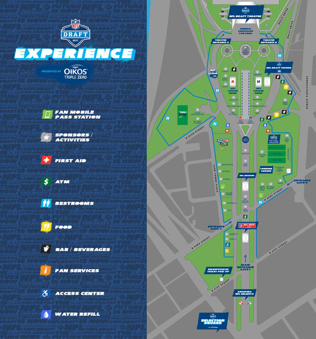 Here's A Map Of The 2017 NFL Draft Experience - CBS Philadelphia