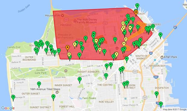 San Francisco Power Outage Map 