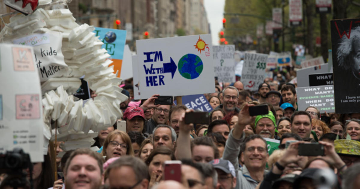 Scientists Take To Streets In New York, Around World On Earth Day CBS