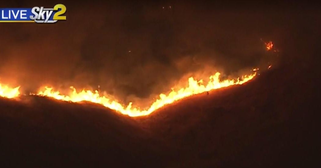 Fast-moving brush fire breaks out in California, authorities say - CBS News