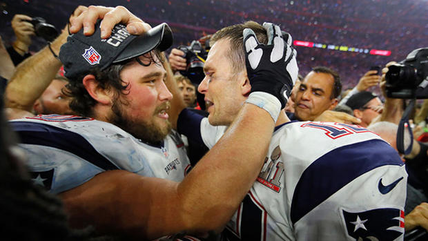 David Andrews, Tom Brady - Super Bowl LI - New England Patriots v Atlanta Falcons 
