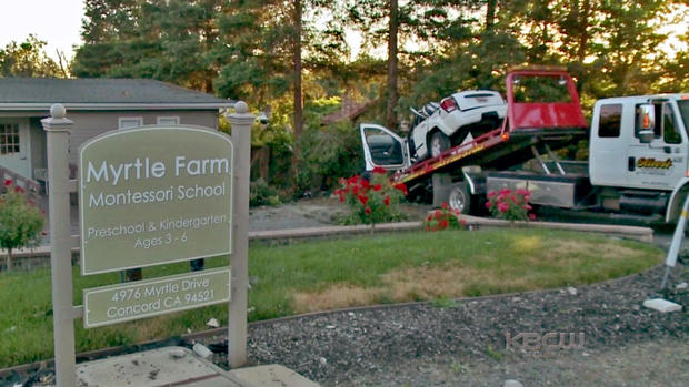 Stolen Car Crashes at Montessori School in Concord 