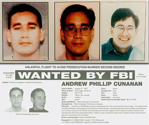 Cunanan FBI Wanted poster 