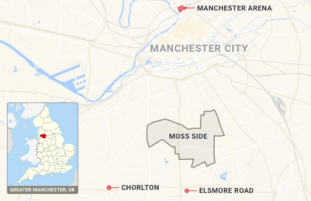 Moss Side Manchester Map Manchester Bomber Salman Abedi's Moss Side Neighborhood Has Produced Isis,  Al Qaeda Terrorists - Cbs News