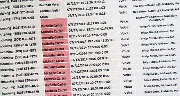 phone records michelle carter trial 