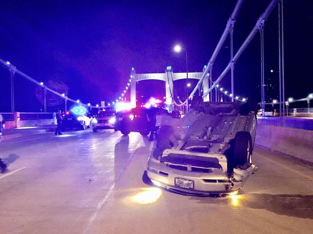 Hennepin Ave. Bridge Rollover Crash 