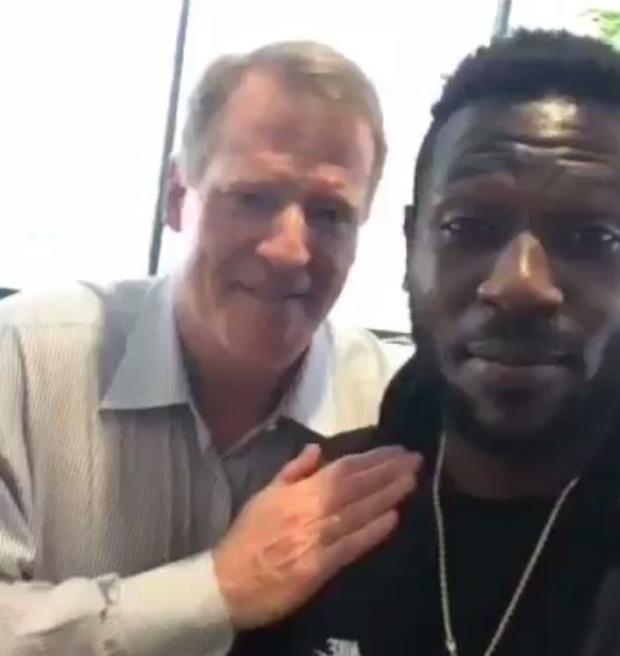 Roger Goodell and Antonio Brown 