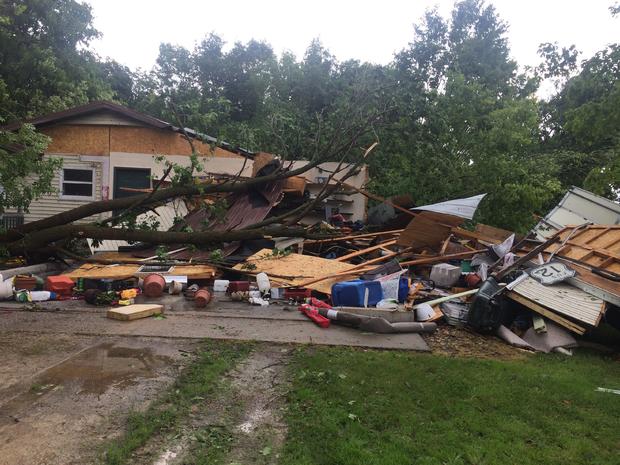 Damage By Possible Tornado In Gilman Township, Wis. 