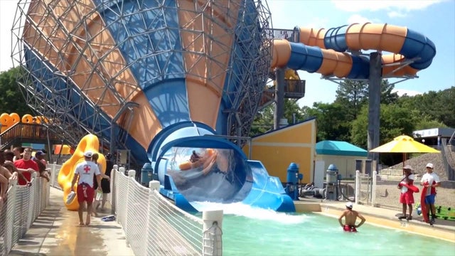 The Tornado at Soak City is seen inside Kings Dominion amusement park in Doswell, Virginia. 