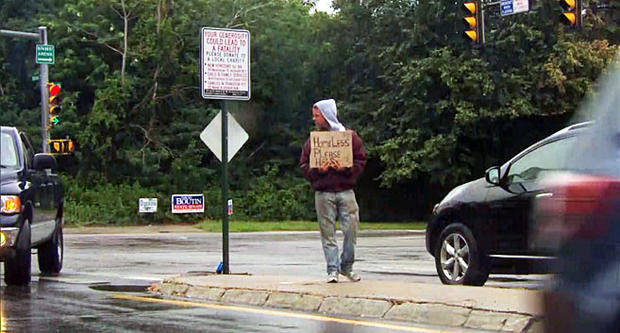 manchester new hampshire panhandling sign 