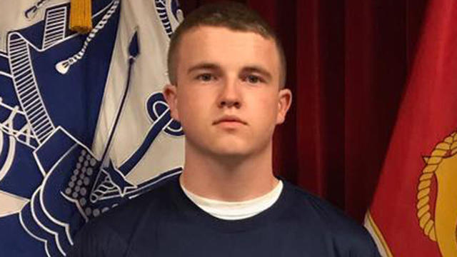 Tyler Jarrell is seen in a photo posted on July 22, 2017, to the Facebook page for the U.S. Marine Corps recruiting substation in Columbus, Ohio. 