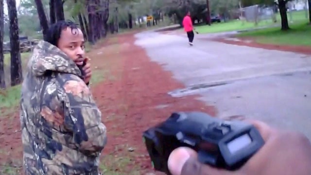 Malcolm Orr turns to look at Police Officer Quincy Smith, who is wearing a camera in his glasses, before Orr shoots Smith four times in Estill, South Carolina, on New Year's Day 2016. 