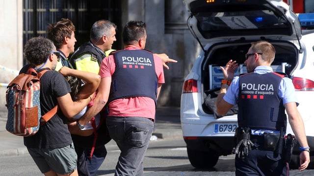 Spain Barcelona Pedestrians Hit 