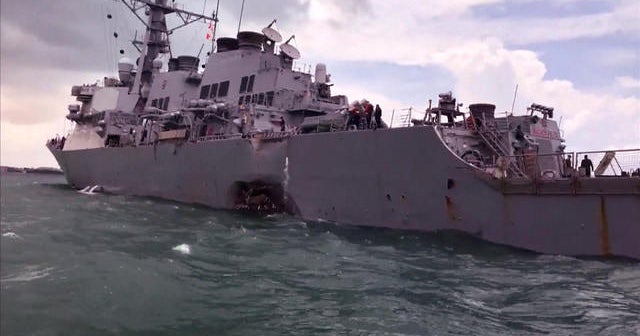 USS John S. McCain collision: Pictures show damage to U.S.