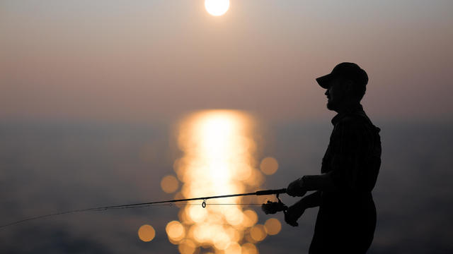 fisherman at dusk 