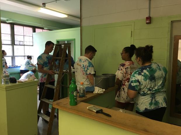 Real estate development firm 'The Goldenberg Group' adopts the Morton McMichael School in Mantua &amp; will spend two full days volunteering, renovating &amp; improving the building for both kids and teachers. 