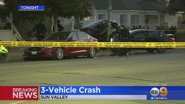 Three Car Crash In Sun Valley 