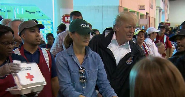 Hurricane Harvey: Trump meets with storm victims