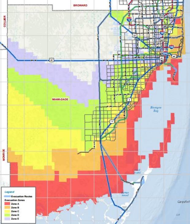 Miami-Dade Evac Zones 