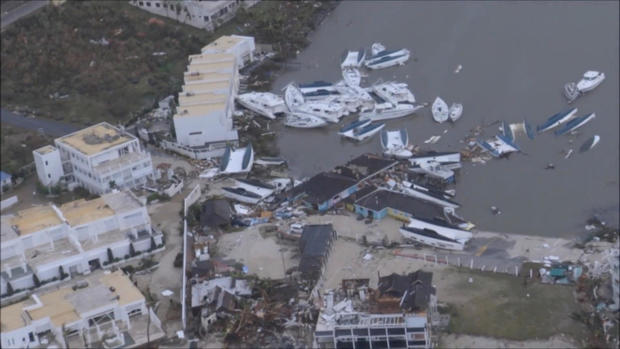 The aftermath of Hurricane Irma on Sint Maarten Dutch part of Saint Martin island in the Carribean 