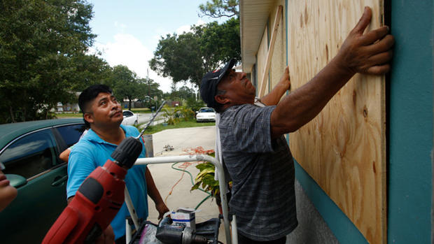 Hurricane Irma Preparation - Board Shutters 