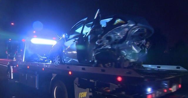 Street race leaves 1 dead, several cars destroyed in California - CBS News