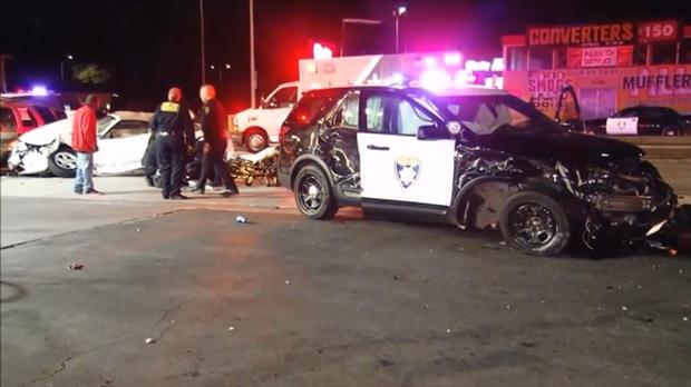Oakland Police Cruiser Crash 