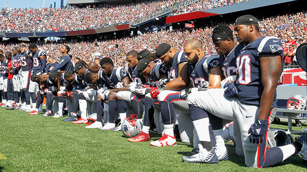 Patriots kneel for national anthem - Houston Texans v New England Patriots 