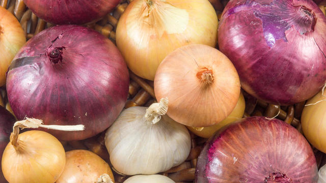 Bunch of garlic and onions 