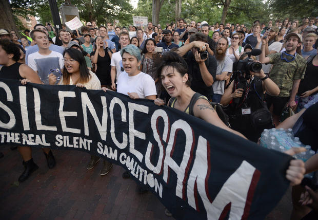 Rally Protesting UNC's Confederate Era Monument "Silent Sam" Held On Campus 