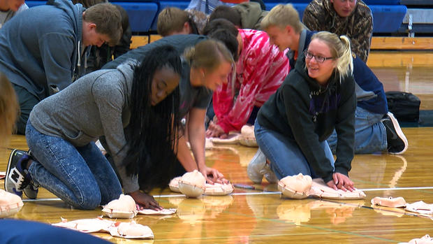 Students Practice CPR 