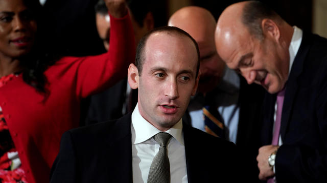 Senior policy adviser Stephen Miller attends an event of President Donald Trump to introduce his Secretary of Homeland Security nominee Kirstjen Nielsen 