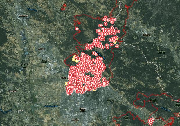 Cal Fire Destroyed Homes Map 
