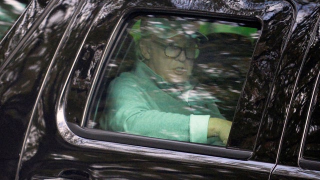 U.S. President Donald Trump departs his Trump National Golf Cub in Virginia 