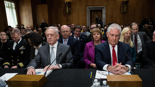 Tillerson And Mattis Testify At Senate Hearing On Authorization Of Use Of Force 