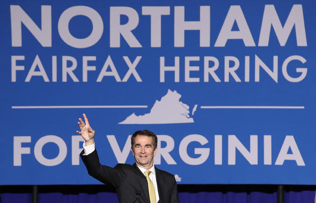 Virginia Gubernatorial Candidate Ralph Northam Holds Election Night Gathering In Fairfax, Virginia 
