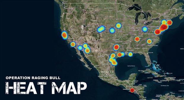 ICE Operation Raging Bull Heat Map 
