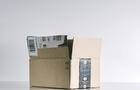 Amazon box in studio background 