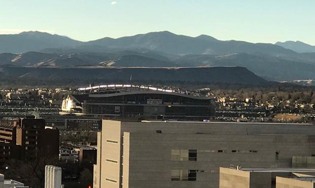 art museum view of mile high during game 5 