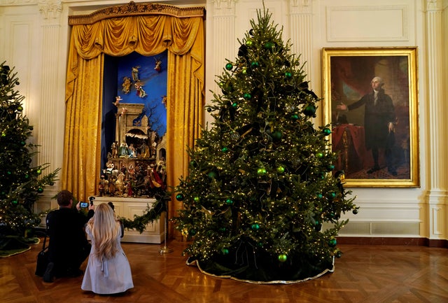 Christmas decor at the White House in Washington 