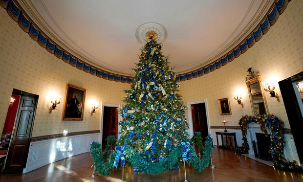 Christmas decor at the White House in Washington 