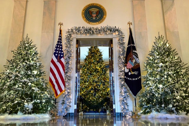 Christmas decor at the White House in Washington 