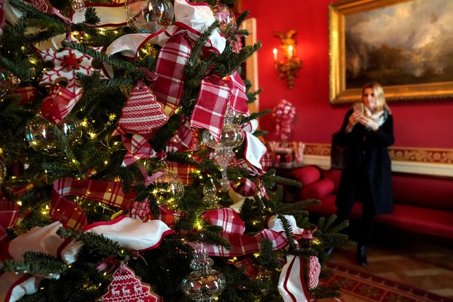 Christmas decor at the White House in Washington 