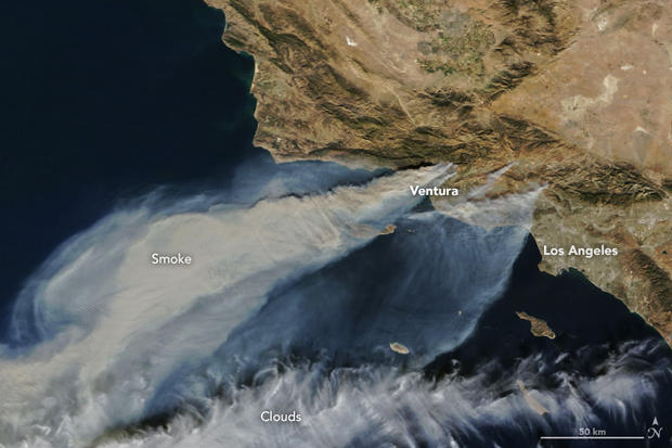 California wildfires From Space 