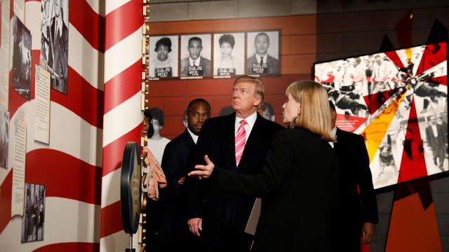 U.S. President Donald Trump visits the Civil Rights Museum in Jackson, Mississippi 