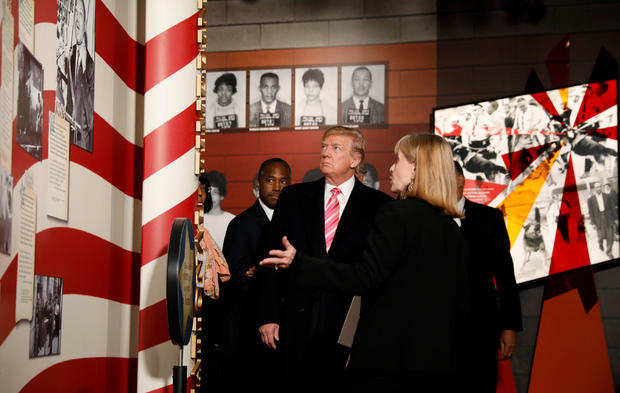 U.S. President Donald Trump visits the Civil Rights Museum in Jackson, Mississippi 