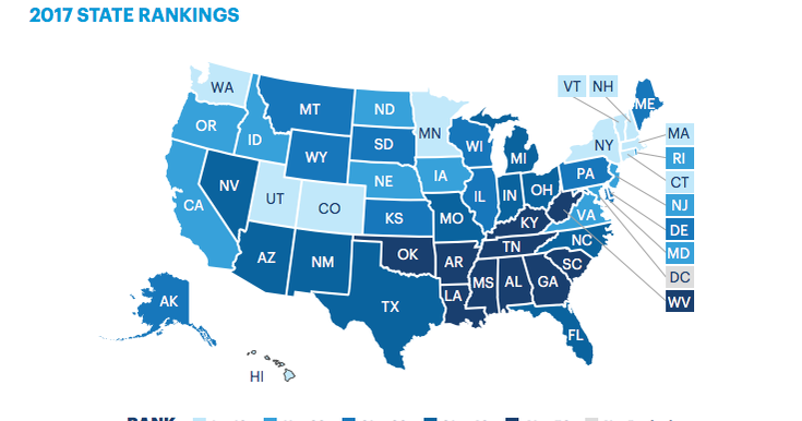 The healthiest and least healthy states in the U.S. CBS News